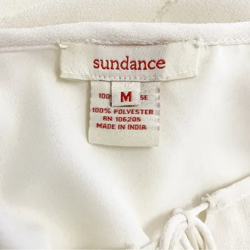 Sundance Cream Boho Embroidered Ivory Lace Long Sleeve Flowy Blouse Size Medium