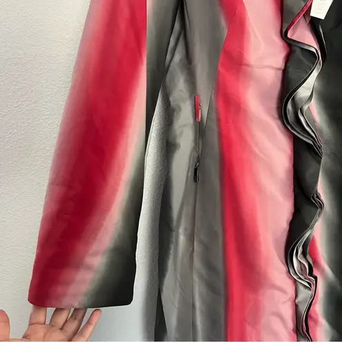 NEW Escada Sport Pink Grey Ruffles Puffer Trench Coat Jacket 38 8 Size undefined