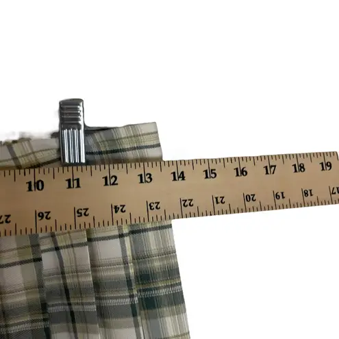 Urban Coco Women's Size Small Green Cream Plaid School Uniform Mini Skirt