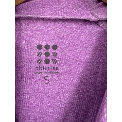 Title Nine Jacket Womens Small Purple Hooded Full Zip Running Thumbholes Stretch
