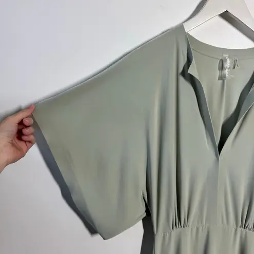 Norma Kamali Obie Dress Women XS Sage Green Formal Gown Wedding Guest Maxi