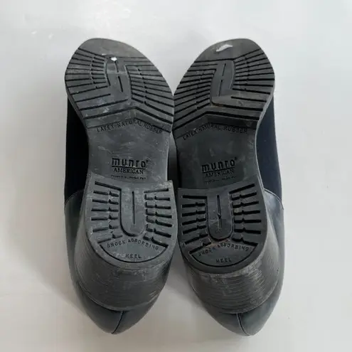 Munro Blue Stretch Fabric Loafer Shoes Leather Womens Size 9.5 N Narrow …