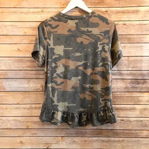 Melissa  Masse Tiger Patch Camo Tee Large NWOT