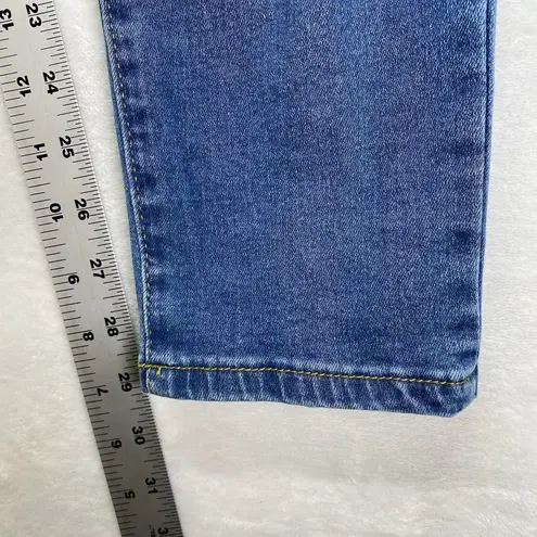 KUNMI Distressed Ripped Skinny Jeans Juniors Denim Casual Blue Large 29x29 Size 29