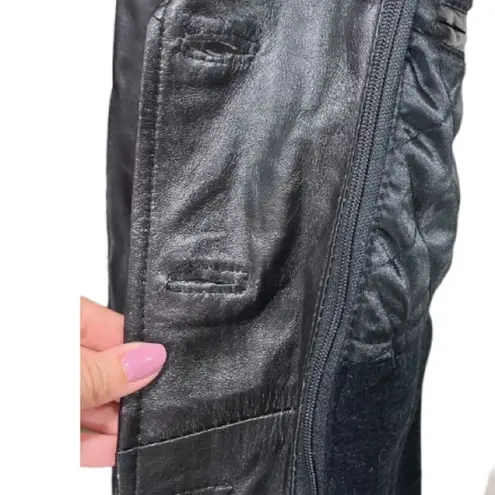 Matrix style Long vintage leather jacket size small Amsterdam cyberpunk