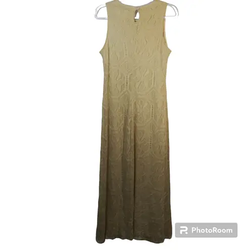 Dawn Joy Fashions Vintage Cream Crochet Lace Sleeveless Maxi Dress Size M Size M