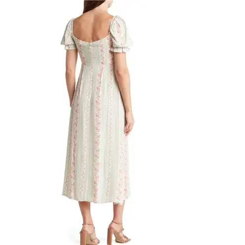 We Wore What NWT Puff Sleeve Floral Midi Dress