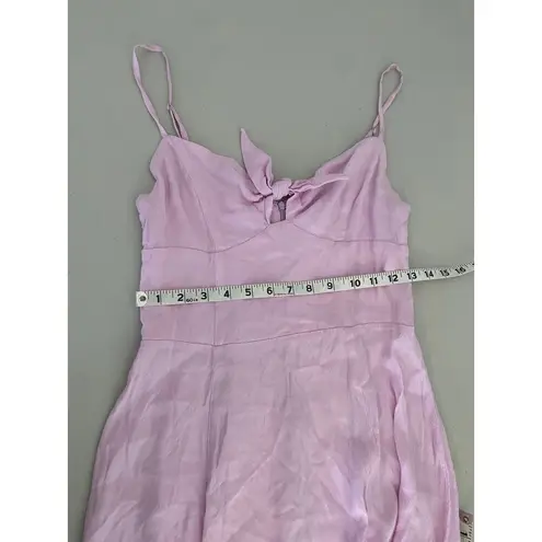 Yumi Kim Lavender Purple Pink Bow Smocked Back Midi Length Picnic Dress 8