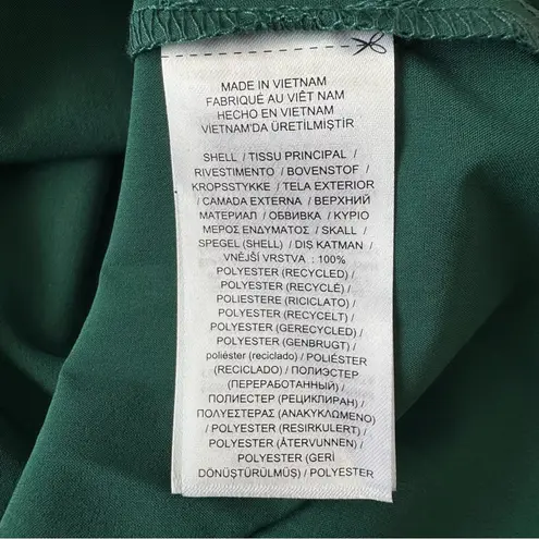 Ralph Lauren Lauren  Women One-Shoulder Velvet Bow Chiffon Green Dress Size 14