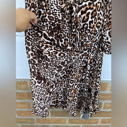 WHISTLE ANIMAL PRINT ESME DRESS SIZE 10 Brown
