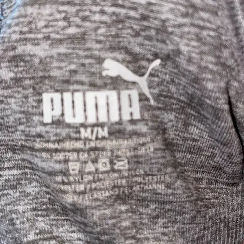 Puma  DOUBLE LAYER FULL SUPPORT SPORTS BRA SIZE M HEATHER GREY/BLACK