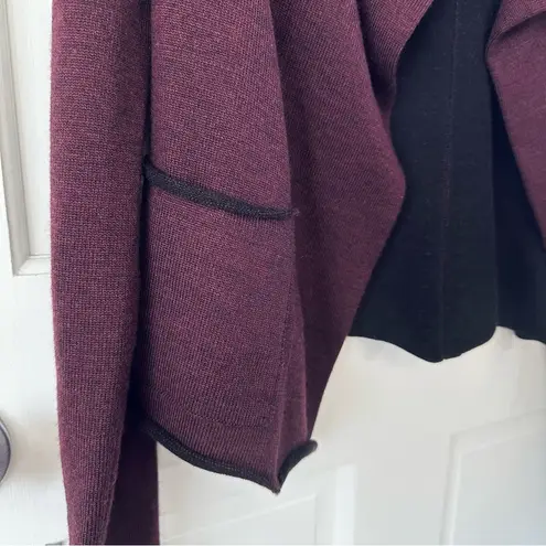 Lars Andersson Notched Collar Belted Cardigan Sweater Jacket Size S/M Red