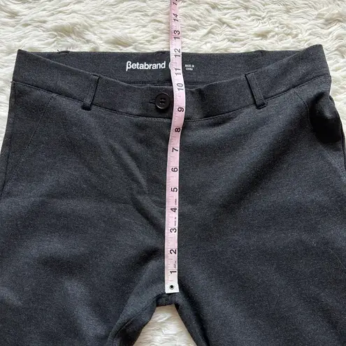 Betabrand Pants Straight-Leg Classic Dress Yoga Pant Charcoal Short Petite L