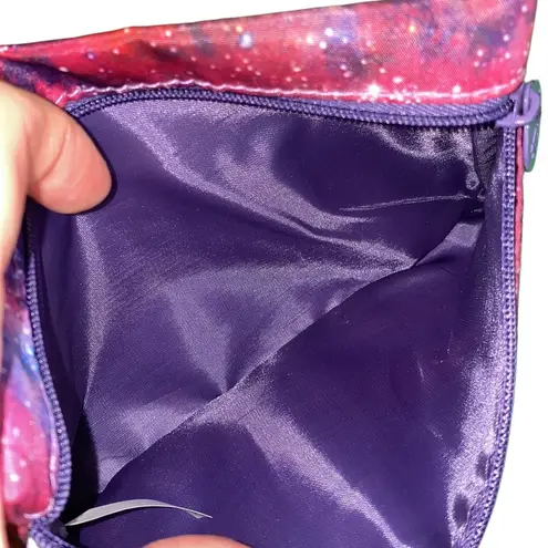 Ipsy Pink and Blue Galaxy Print Zippered Makeup Pouch