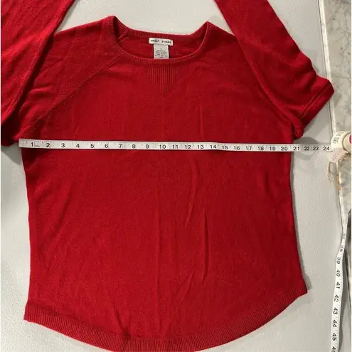 Sweet Romeo Womens crewneck long sleeve pullover sweater size S Red knit top