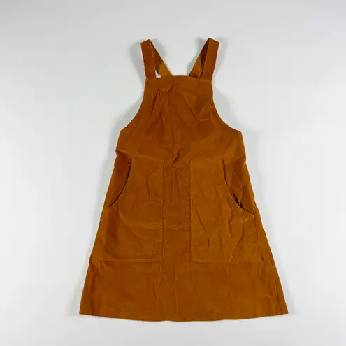 Madewell  Velveteen Velvet Velour Pullover Sleeveless Jumper Mini Dress Brown S