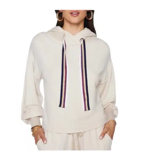 Ramy Brook Tatum Puff Sleeve Sweatshirt in Navy Blue