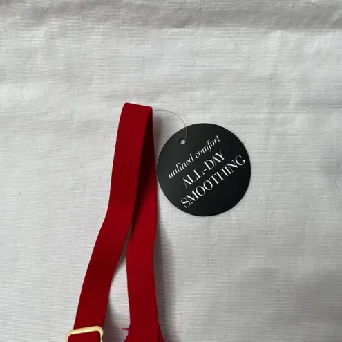 Natori Pretty Smooth Seamless Lace Underwire Red Bra 30DDD Size undefined