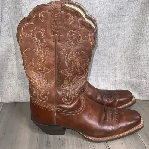 Ariat 10001056 Womens Legend Square Toe Russet Rebel WESTERN Boots Brown 9.5