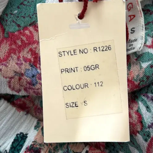 Raga NWT Multicolor Floral Off Shoulder Flutter Cap Sleeve Top