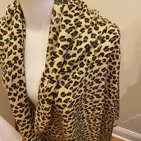 NWOT Leopard Cheetah Wrap Scarf Brown Travel Gift