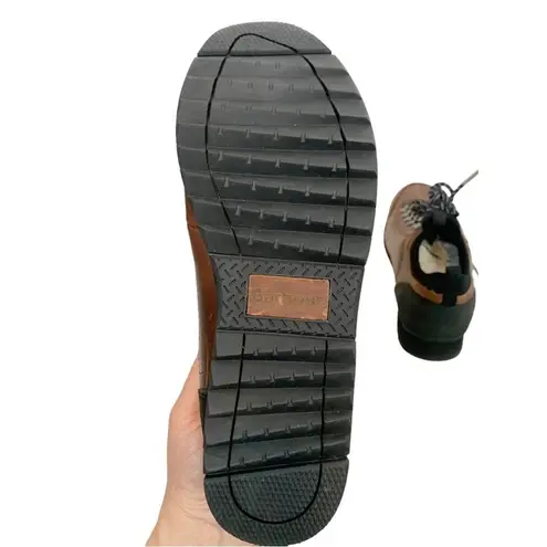 Barbour Tech Low Top Leather Lace Up Sneakers Brown Size 8 NWT