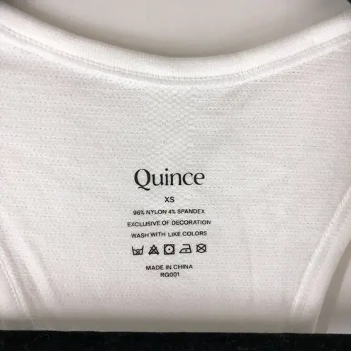 Quince Womens Seamless Ruched Racerback Tank Top White XS