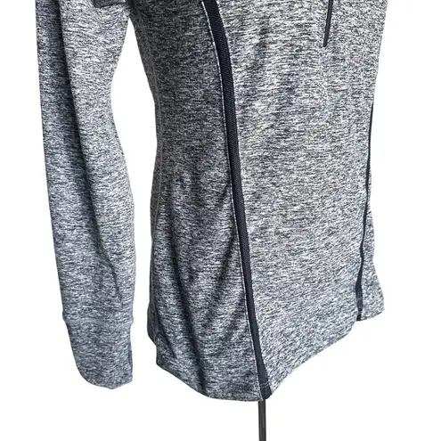 Beyond Yoga Spacedye Lattice Half-Zip Long Sleeve Pullover Heather Grey Large