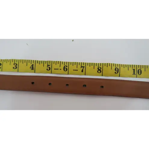 Black Crocodile Embossed Leather Belt with Gold Buckle Women's Size M Size M