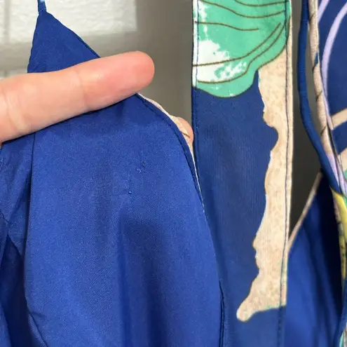 NWT Lulus Hours of Flowers Blue Multi Floral Lace