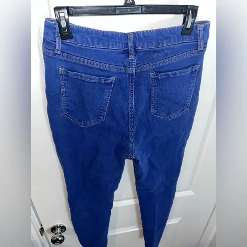 No Boundaries High Rise 4 Front Button Fly Jeans Women's 13 Indigo Skinny Denim