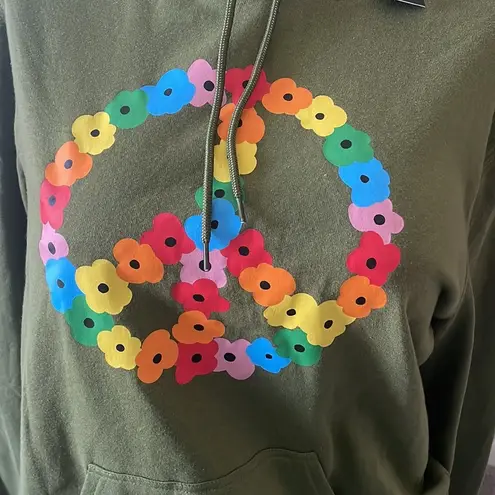 Pride Adult PH by The PHLUID Project 'Be Kind' Hooded Pullover Sweatshirt New M Green Size M