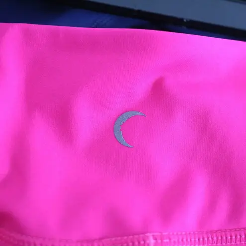 ZYIA Active Neon Barbie Pink Cropped High Rise Hip Pocket Legging Size 12
