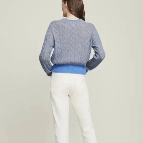 Veronica Beard Mohair & Alpaca Riola Cable-Knit Sweater Size Medium