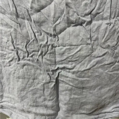 Flax Light Blue linen tank top size L Lagenlook Beach Boxy Lightweight F