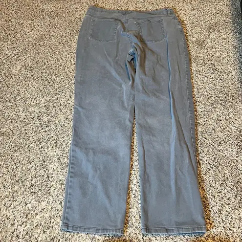 Gloria Vanderbilt Women Gray Wash Straight Leg Jeans Size 16