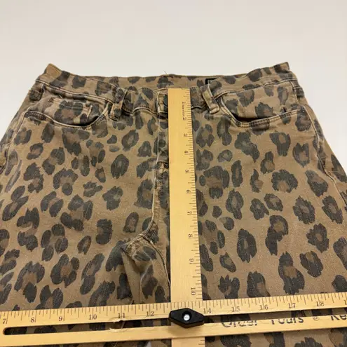 BLANKNYC Jeans Womens Size 28 Leopard Print The Reade Crop Skinny Pants Brown