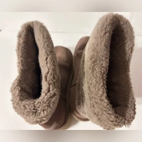 Koolaburra S/N 1114692 taupe leather winter boots women size 7 Brown