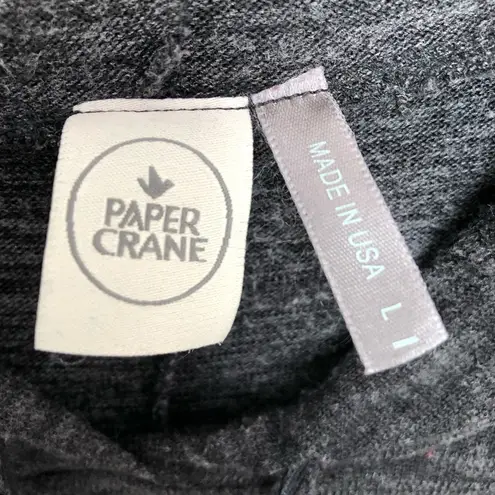 Paper Crane  grey hooded sweatshirt