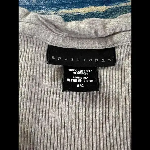 Apostrophe Oatmeal Colored Ribbed Tank Top Size Small Tan