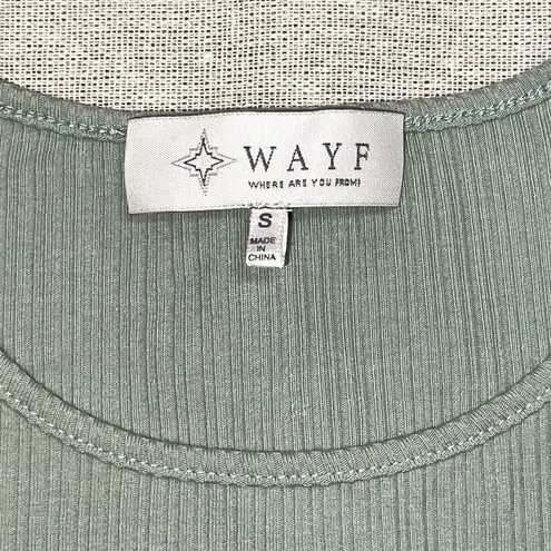 WAYF Sage Short Ribbed Crop Top - Small