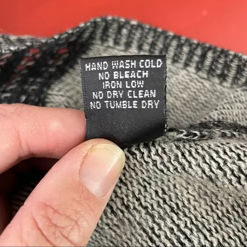 Maddison Soft Acrylic Loose Knit Sweater Top size L Gray Size L