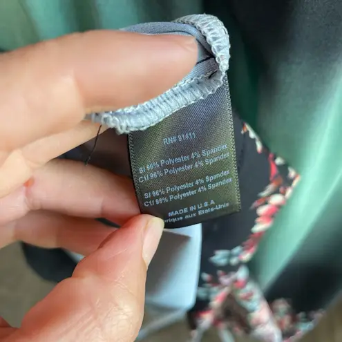 Clover Canyon Boho Floral Long Sleeve Tie Front Mini Dress Size M