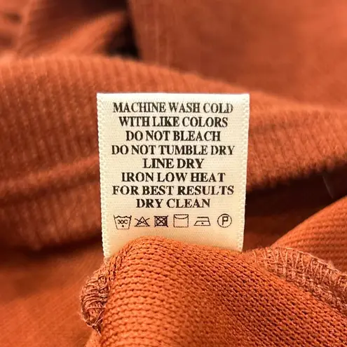 Love Riche Medium Burnt Orange Puffy Shoulder Long Sleeve Top