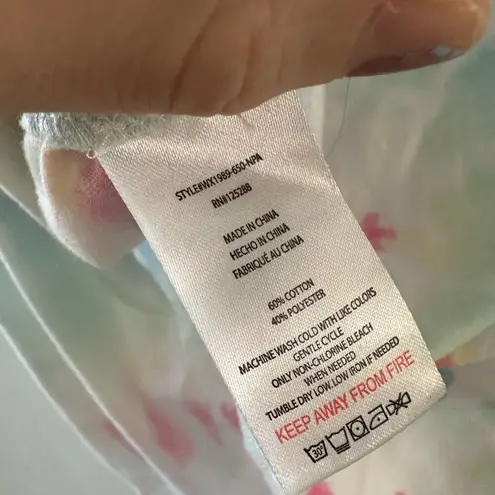 Rae Dunn Top Women's Medium Rainbow Tie Dye Tank Be Kind Sleeveless Crewneck