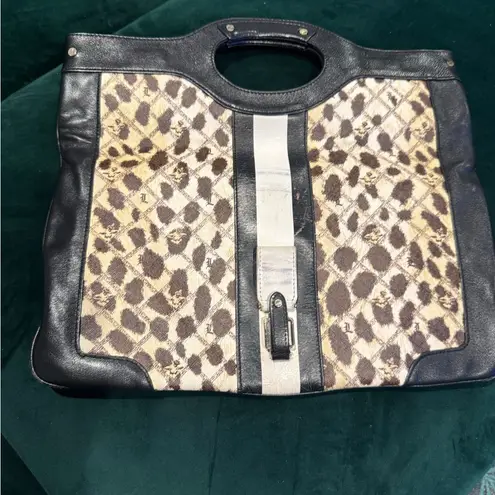 L.A.M.B. Vintage Leopard Cheetah Print Carlisle Purse/Clutch