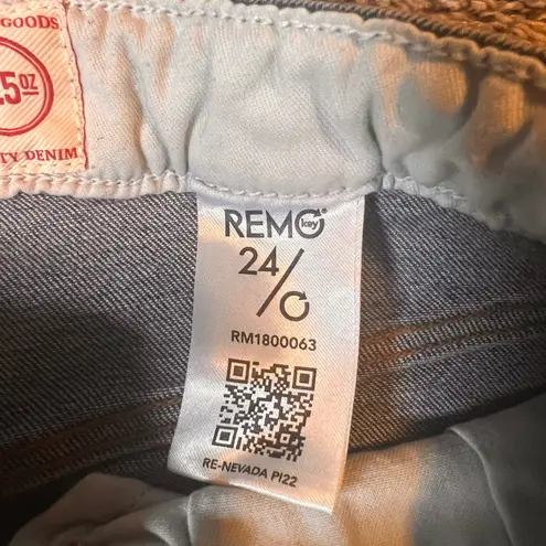 REMO key Distressed Boyfriend Jeans W32 Blue Denim Rips Cuffed Casual Size 32