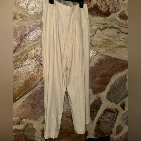 Commense Solid Suit Straight Leg Pants size medium Tan