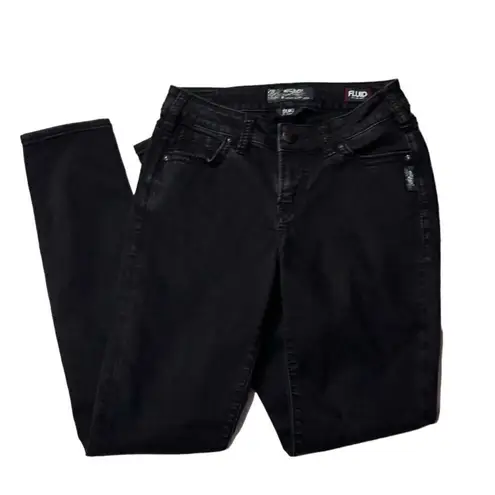 Silver Jeans Suki Skinny Fluid Denim Black Size 27