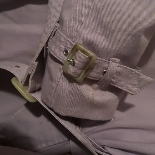 Isaac Mizrahi for Target Women's Trench Coat belted Buttoned Lilac Jacket Medium